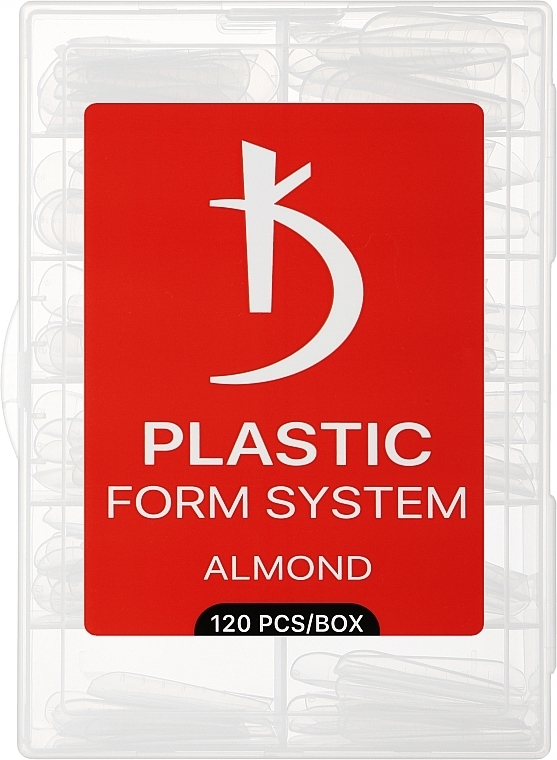 Верхні форми для моделювання нігтів (мигдалеподібна форма) - Kodi Professional Plastic Form System Almond — фото N1