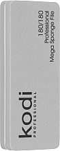 Духи, Парфюмерия, косметика Мини пилка-баф для ногтей прямоугольной формы 180/180, серая - Kodi Professional