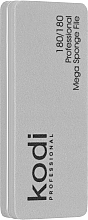 Парфумерія, косметика Міні пилка-баф для нігтів прамокутної форми 180/180, сіра - Kodi Professional