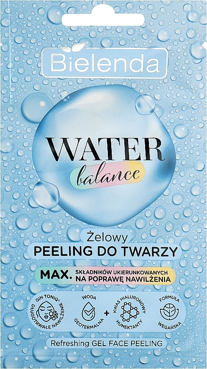 Освіжальний гель-пілінг для обличчя - Bielenda Water Balance Refreshing Gel Face Peeling — фото N1
