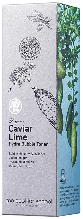 Зволожувальний тонік для обличчя з ікрою лайма - Too Cool For School Caviar Lime Hydra Bubble Toner — фото N2
