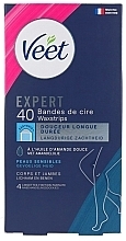 Воскові смужки для чутливої шкіри ніг - Veet Expert Cold Wax Strips Legs Sensitive — фото N1