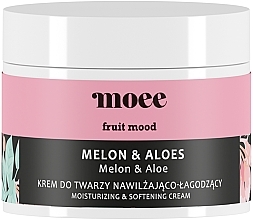 Парфумерія, косметика Зволожувальний і заспокійливий крем для обличчя - Moee Fruit Mood Melon & Aloe