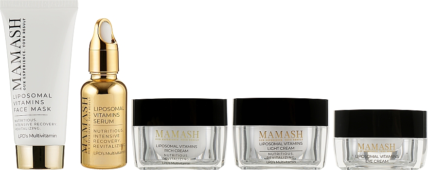 Комплексный набор - Mamash Liposomal Vitamins Prestige (cr/2x50ml + eye/cr/15ml + mask/75ml + serum/30ml)