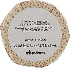 Воск средней фиксации - Davines More Inside Straight & Shine This Is A Shine Wax — фото N1