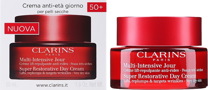 Крем для сухої шкіри обличчя, 50+ - Clarins Multi-Intensive Jour Super Restorative Day Cream — фото N4