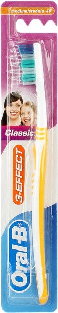 Зубна щітка, 40 середня, жовта - Oral-B 3-Effect Classic