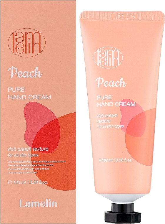 Крем для рук "Peach" - Lamelin Pure Hand Cream — фото N2