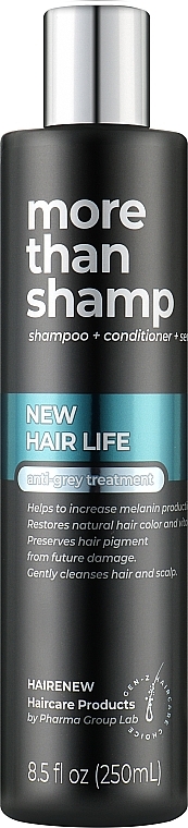 Шампунь для волосся "Ультразахист від сивини" - Hairenew New Hair Life Anti-Grey Shampoo