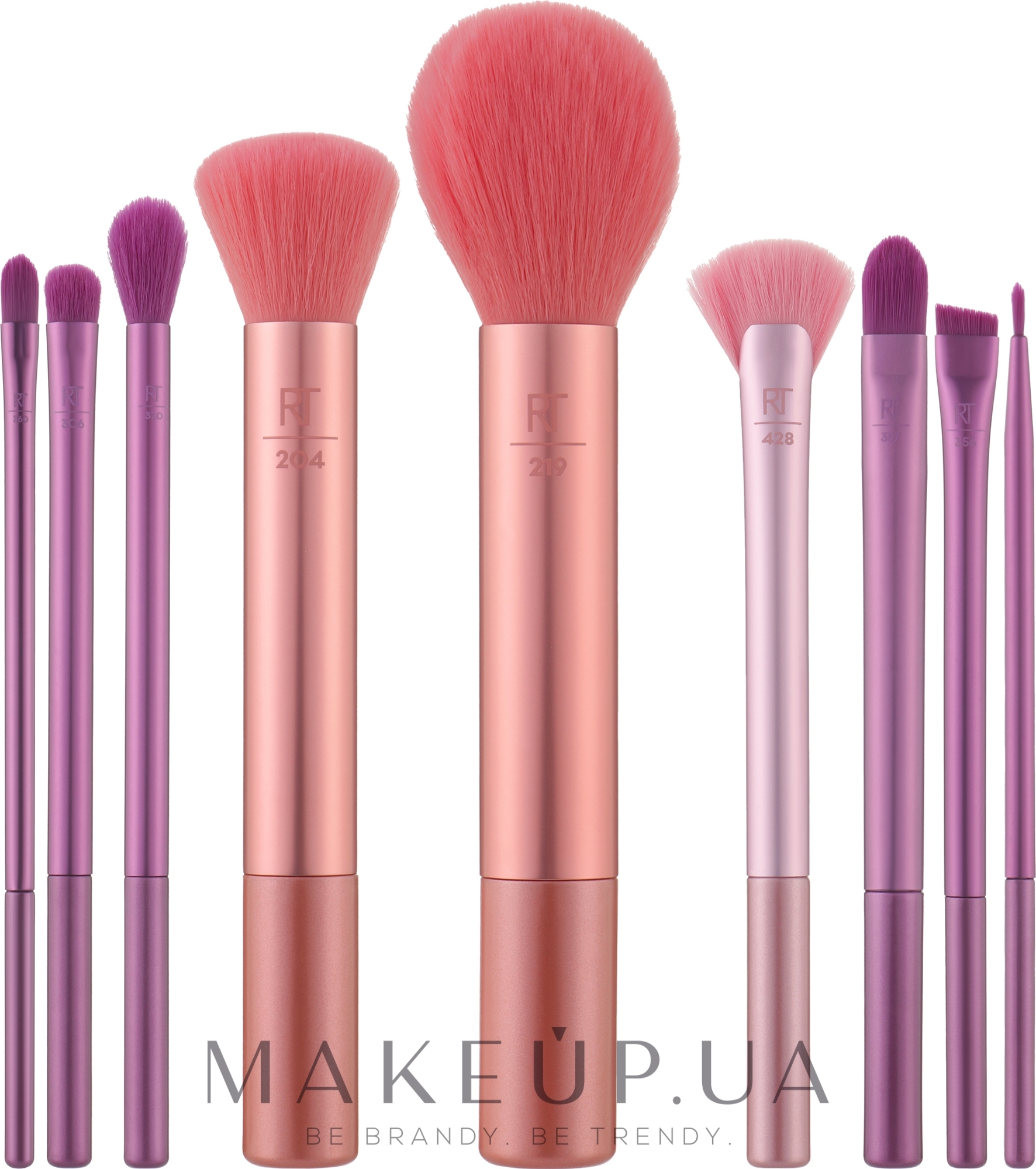 Набір пензлів для макіяжу, 9 шт. - Real Techniques Insta Artist Brush Set — фото 9шт