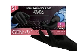 Одноразові рукавички, розмір S, чорні - Gen-X Nitrile Examination Gloves — фото N1