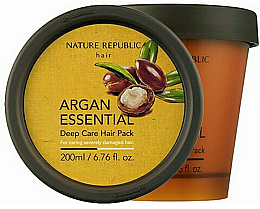 Парфумерія, косметика Відновлювальна маска для волосся - Nature Republic Argan Essential Deep Care Hair Pack