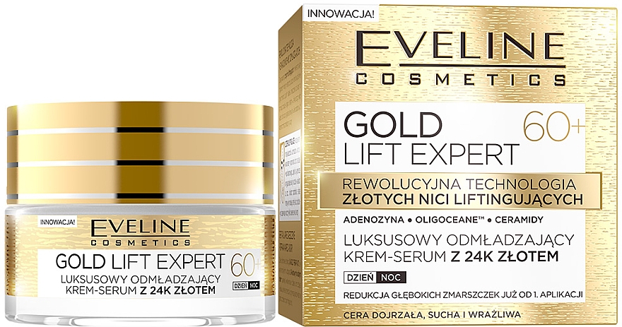 Мульти-питательный крем 60+ - Eveline Cosmetics Gold Lift Expert