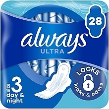 Гігієнічні прокладки, розмір 3, 28 шт. - Always Ultra Day&Night — фото N1