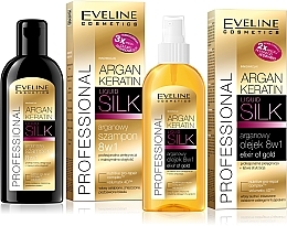 Парфумерія, косметика Набір для волосся "Аргановий" - Eveline Cosmetics Argan Keratin (h/oil/150ml + h/shmp/150ml)