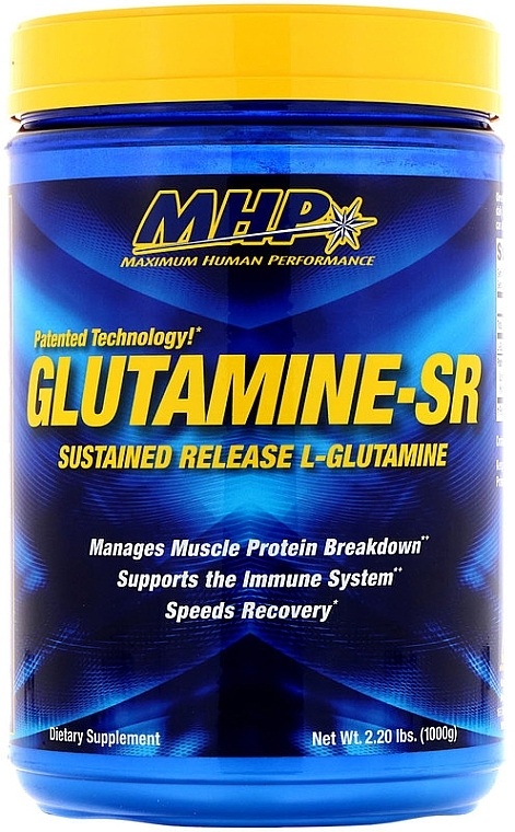 Глутамин-SR продолжительного высвобождения, без вкуса - MHP Glutamine-SR  — фото N1