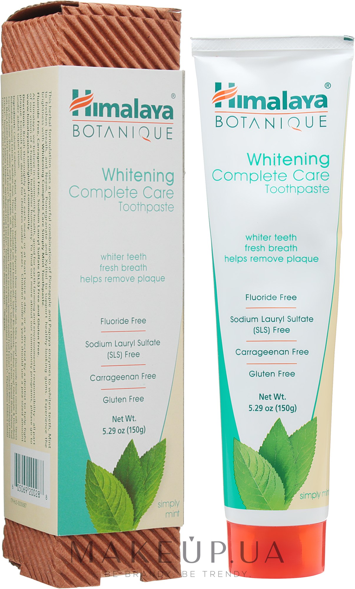 Органічна відбілювальна зубна паста з м'ятою - Himalaya Herbals Whitening Complete Care Toothpaste Simply Mint — фото 150ml