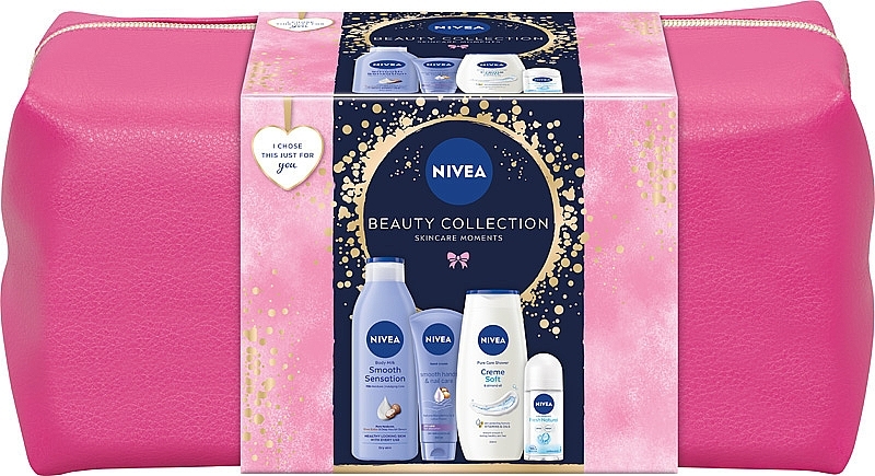 Набор - NIVEA Beauty Collection (sh/gel/250ml + b/milk/250ml + deo/50ml + h/cr/100ml + bag) — фото N1