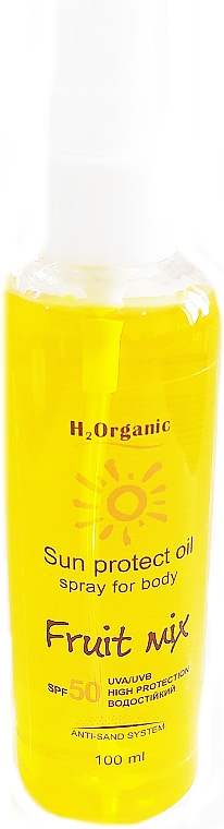 Солнцезащитный спрей для тела SPF50 - H2Organic Sun Protect Oil Fruit Mix SPF50