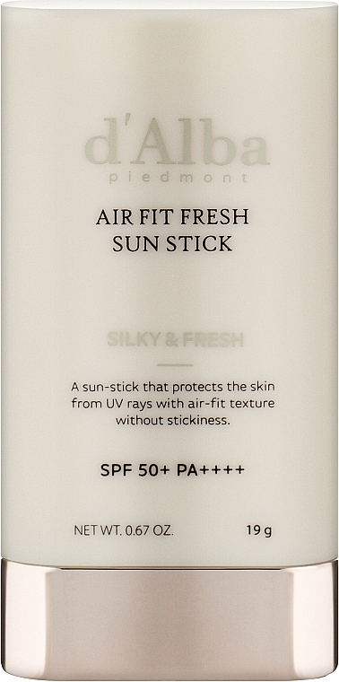 Минеральный солнцезащитный стик с высоким фактором защиты SPF 50+ PA++++ - D'alba Air Fit Fresh Sun Stick — фото N1