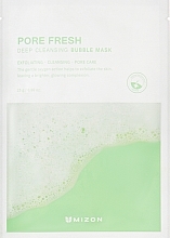Парфумерія, косметика Бульбашкова тканинна маска для глибокого очищення обличчя - Mizon Pore Fresh Deep Cleansing Bubble Mask