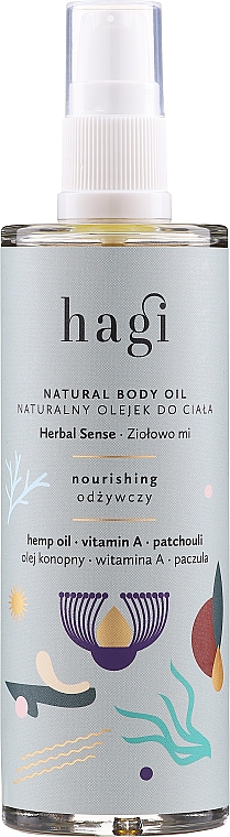 Натуральное питательное масло для тела "Травяное" - Hagi Herbal Sense Body Oil — фото N1