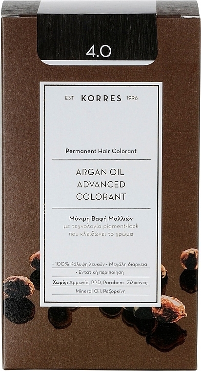 УЦЕНКА Краска для волос - Korres Argan Oil Hair Colorant * — фото N1