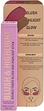 Рум'яна та хайлайтер у стіку - Makeup Revolution Blush & Highlight Stick — фото N2