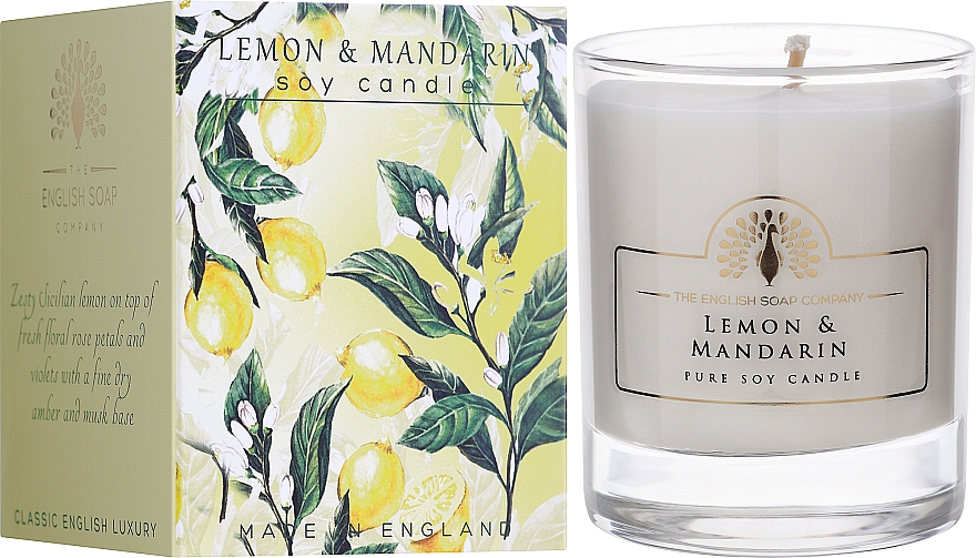 Ароматична свічка - The English Soap Company Lemon & Mandarin Candle — фото N2