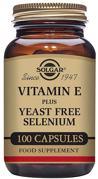 Харчова добавка "Вітамін Е з селеном" - Solgar Vitamin E with Yeast Free Selenium — фото N1
