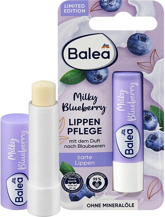 Бальзам для губ - Balea Milky Blueberry — фото N1