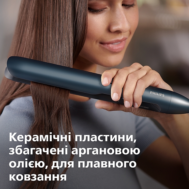 УЦЕНКА Стайлер для волос, сине-зеленый металлик - Philips Straightener Series 7000 BHS732/00 * — фото N6
