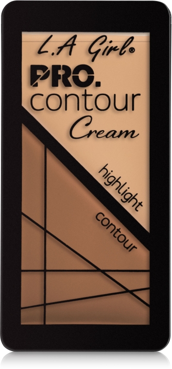 Хайлайтер для обличчя - L.A. Girl Pro. Contour Cream Highlight And Contour Duo — фото N2