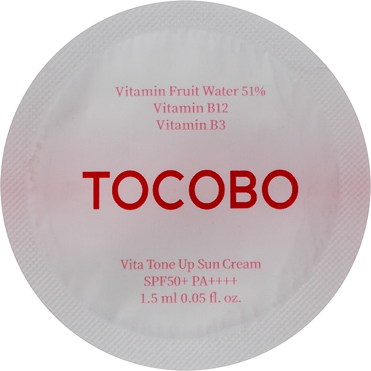 Тонирующий солнцезащитный крем - Tocobo Vita Tone Up Sun Cream SPF50+ PA++++ (пробник) — фото N1