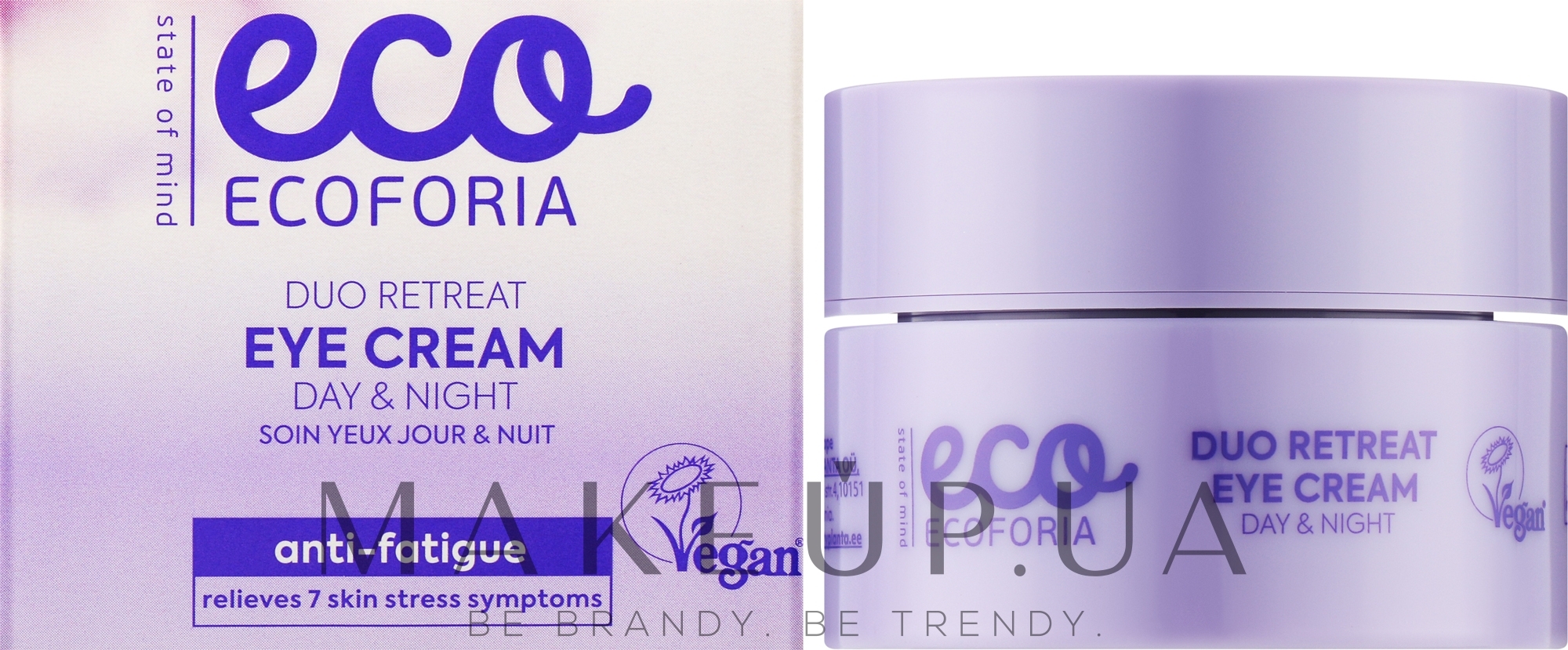 Крем для кожи вокруг глаз - Ecoforia Lavender Clouds Duo Retreat Eye Cream — фото 30ml