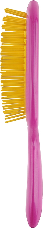 Расческа для волос, розовая с желтым - Janeke Superbrush — фото N2