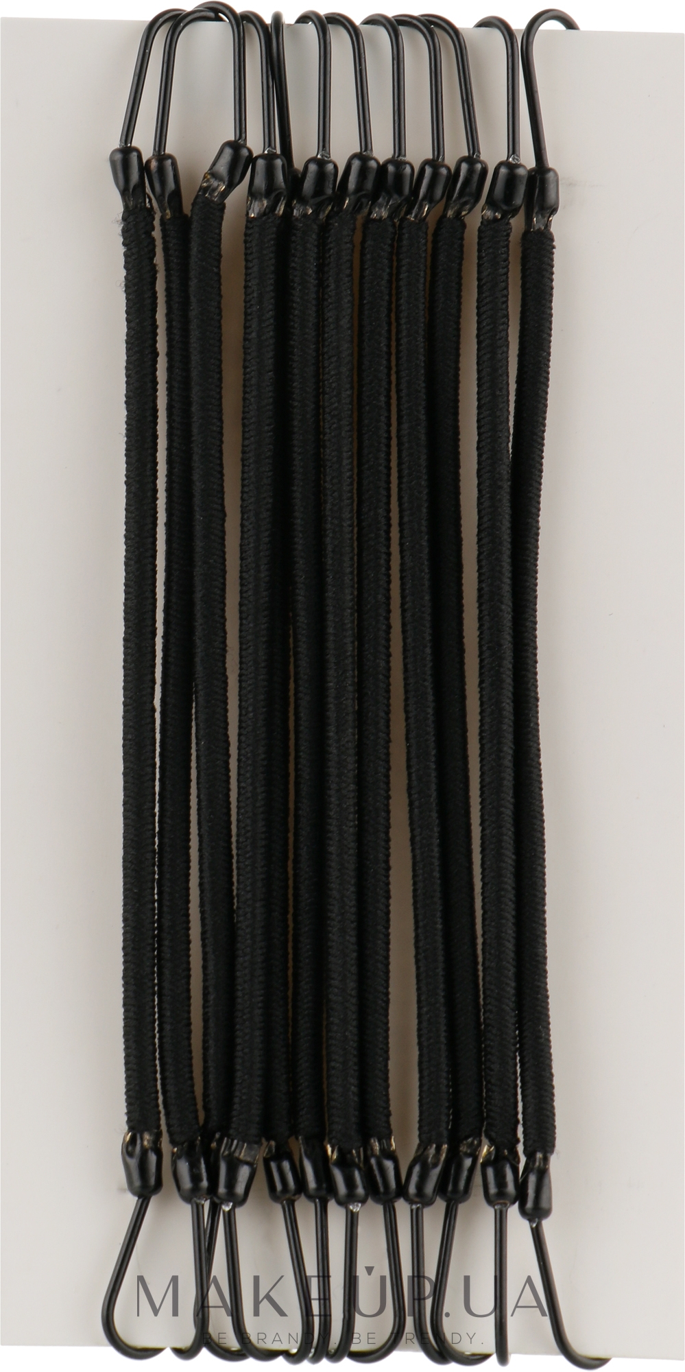 Резинки для волосся на гачку, чорні - Comair — фото 12шт