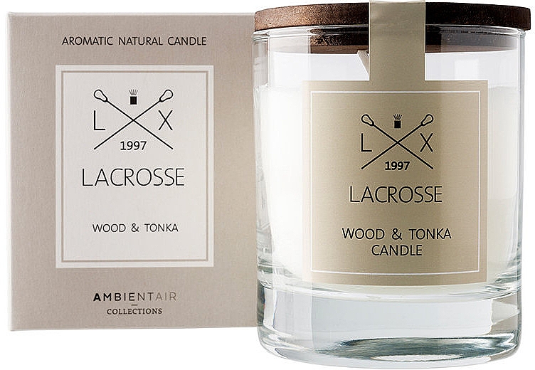 Ароматична свічка - Ambientair Lacrosse Wood & Tonka Candle — фото N1