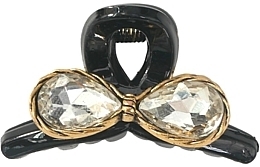 Заколка "Краб", чорна, бант із каміння - Lolita Accessories — фото N1