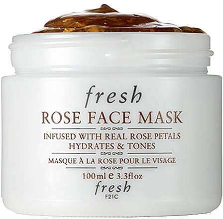 Маска для обличчя з пелюстками троянд - Fresh Rose Face Mask — фото N2