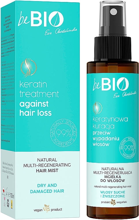 Мультирегенерирующий спрей для сухих и поврежденных волос - BeBio Natural Multi-Regenerating Mist For Dry And Damaged Hair — фото N1