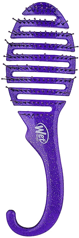 Расческа для всех типов волос, фиолетовая - Wet Brush Shower Detangler Purple Glitter — фото N2