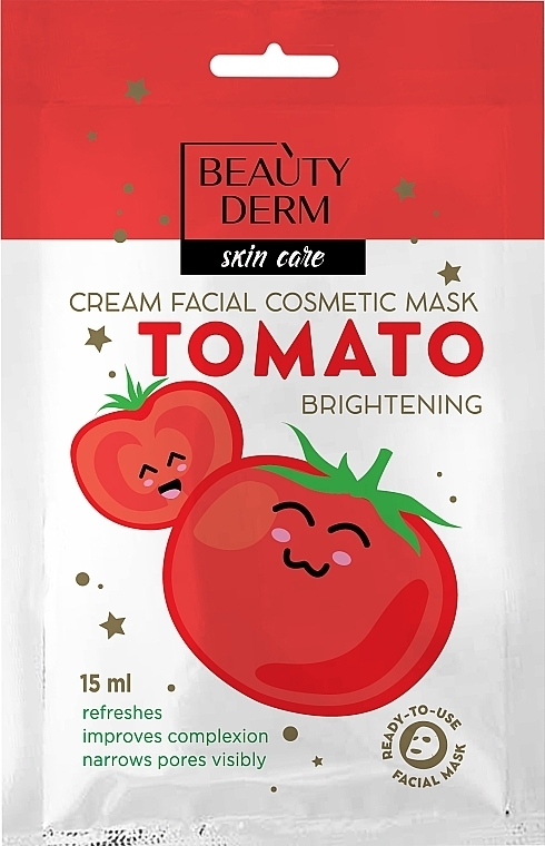 Маска косметична відбілювальна "Томат" - Beauty Derm Whitening