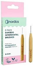 Міжзубні йоржики бамбукові, 0.40 мм, 8 шт. - Nordics Bamboo Interdental Brushes — фото N1