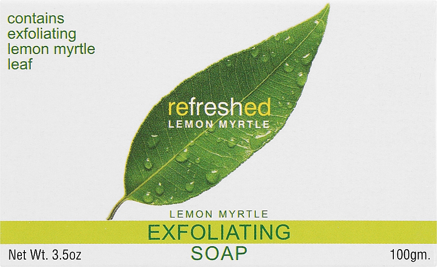 Мило на рослинній основі натуральне освіжальне відлущувальне з олією лимонного мирта - Tea Tree Therapy Exfoliating Soap — фото N1