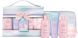 Парфумерія, косметика Набір, 5 продуктів - Baylis & Harding Jojoba, Vanilla & Almond Oil Luxury Vanity Bag Gift Set