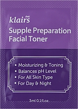 Парфумерія, косметика Зволожувальний тонер для обличчя - Klairs Supple Preparation Facial Toner (пробник)