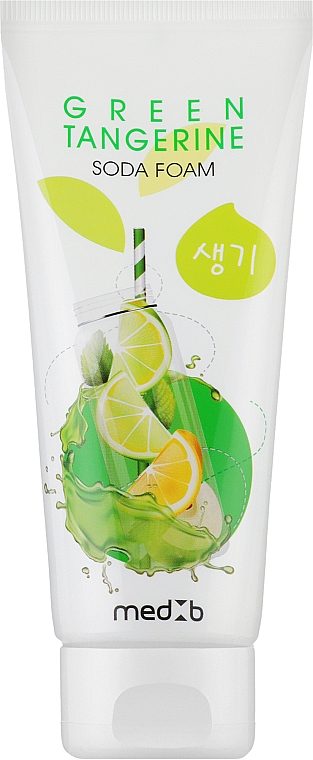 Пінка з содою для вмивання обличчя з екстрактом зеленого мандарину  - MED B Green Tangerine Soda Foam