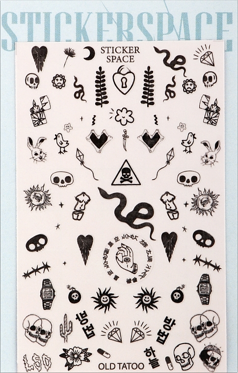 Дизайнерські наклейки для нігтів "Old Tattoo (mini)" - StickersSpace — фото N1