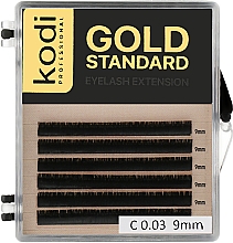 Духи, Парфюмерия, косметика Накладные ресницы Gold Standart C 0.03 (6 рядов: 9 мм) - Kodi Professional